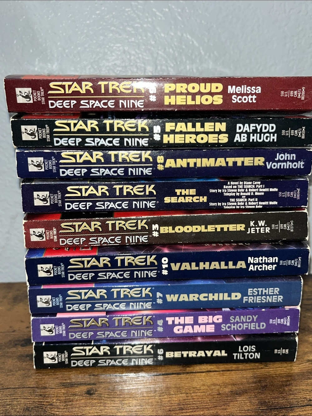 Star Trek Deep Space Nine Paperback Book Lot - Multicolor Spines-